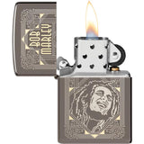 Zippo Bob Marley Lighter - Black Ice Finish Licensed Bob Marley Design Boxed Gift For Reggae Fans by Zippo