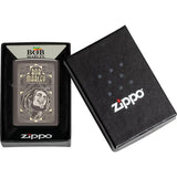 Zippo Bob Marley Lighter - Black Ice Finish Licensed Bob Marley Design Boxed Gift For Reggae Fans by Zippo