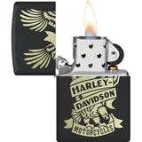 Zippo Harley-Davidson Licensed Black Matte Lighter - Officially Licensed Collectible And Gift For Riders by Zippo