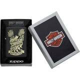 Zippo Harley-Davidson Licensed Black Matte Lighter - Officially Licensed Collectible And Gift For Riders by Zippo