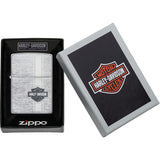 Zippo Harley-Davidson Design Lighter - Brushed Chrome Finish Officially Licensed by Zippo