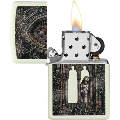 Zippo Victoria Frances Lighter 49836 - Glow In The Dark Finish For Collectors Worldwide by Zippo