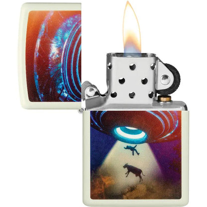 Zippo UFO Design Lighter - Glow In The Dark Boxed Collectors Gift Edition For Sci Fi Fans by Zippo