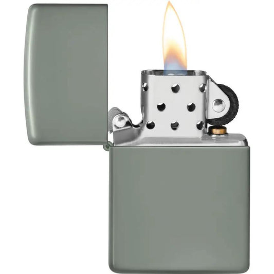Zippo Lighter Sage Finish Logo Free - Everyday Carry Gift Ready Durable Classic Pocket Companion by Zippo