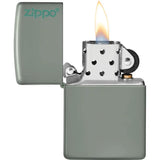Zippo Classic Lighter Sage Finish - Timeless Design in a Boxed Gift for Collectors and Outdoors Enthusiasts by Zippo