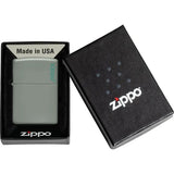 Zippo Classic Lighter Sage Finish - Timeless Design in a Boxed Gift for Collectors and Outdoors Enthusiasts by Zippo