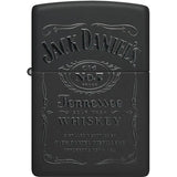 Zippo Jack Daniel's Lighter With Black Leather Pouch Set Matte Black 48460 - Officially Licensed Collectors Item by Zippo