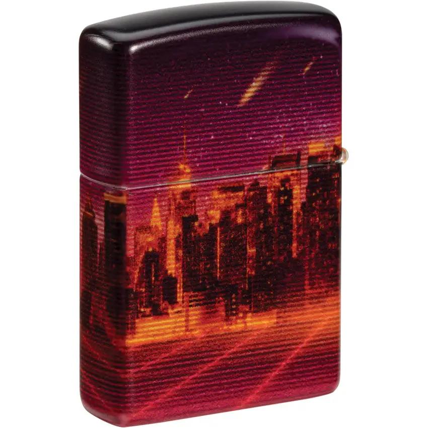 Zippo Cyber City Lighter 48505 - Full Wrap 540 Color Process For Tech Fans And Collectors by Zippo