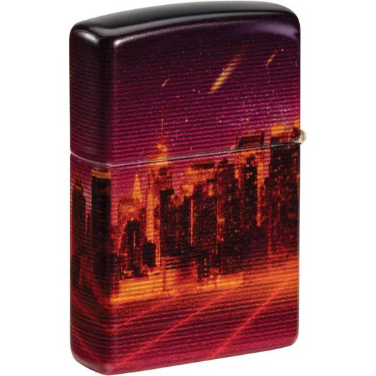 Zippo Cyber City Lighter 48505 - Full Wrap 540 Color Process For Tech Fans And Collectors by Zippo