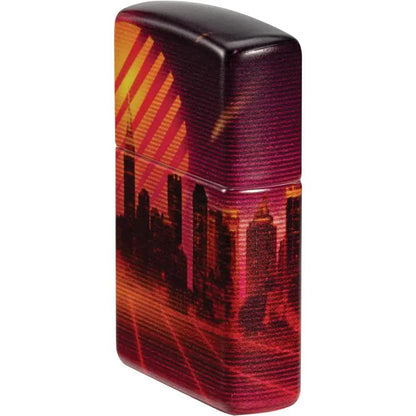 Zippo Cyber City Lighter 48505 - Full Wrap 540 Color Process For Tech Fans And Collectors by Zippo