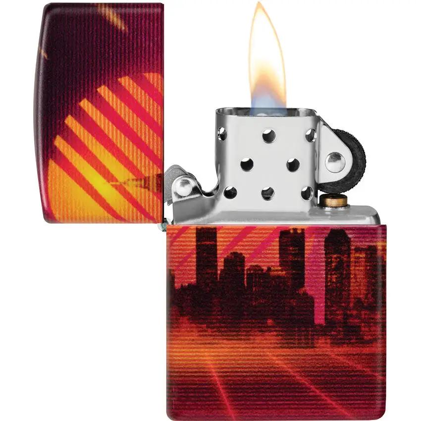 Zippo Cyber City Lighter 48505 - Full Wrap 540 Color Process For Tech Fans And Collectors by Zippo