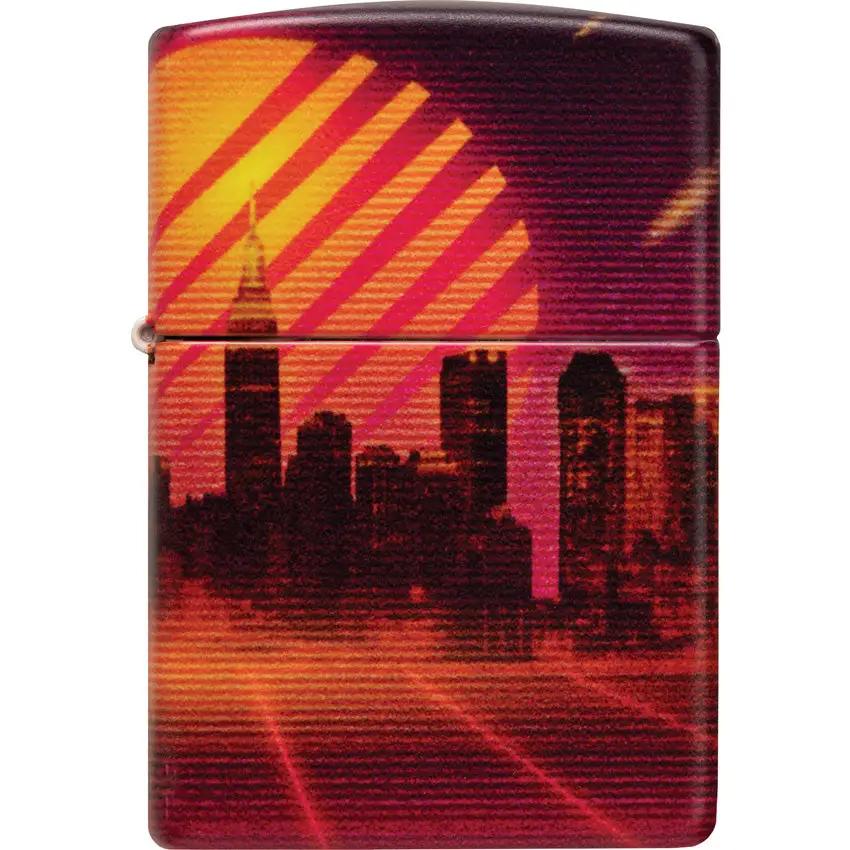 Zippo Cyber City Lighter 48505 - Full Wrap 540 Color Process For Tech Fans And Collectors by Zippo