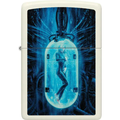 Zippo Lighter Glow In The Dark Woman Tube Design Cream Matte - Gift Boxed For Women by Zippo