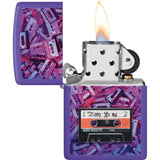 Zippo 80s Cassette Tape Lighter - Purple Enamel Gift Box For Retro Collectors And Nostalgia Lovers by Zippo