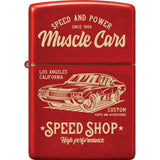 Zippo Muscle Car Design Lighter - Red Matte Finish, Boxed Gift For Car Enthusiasts And Collectors by Zippo