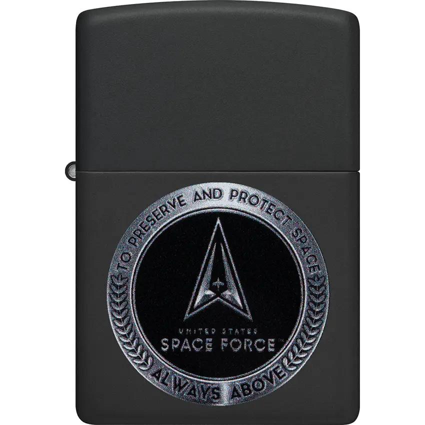 Zippo Space Force Design Lighter - Black Matte Gift Boxed For Military Fans And Collectors by Zippo