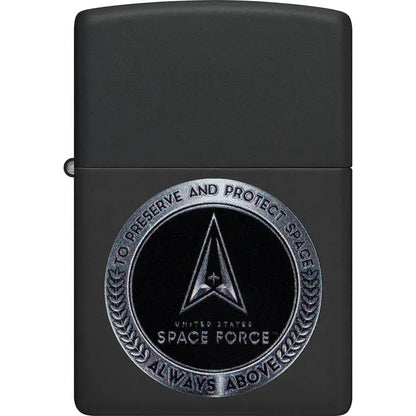 Zippo Space Force Design Lighter - Black Matte Gift Boxed For Military Fans And Collectors by Zippo