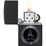 Zippo Space Force Design Lighter - Black Matte Gift Boxed For Military Fans And Collectors by Zippo