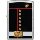 Zippo USMC Lighter For Marines Street Chrome - Officially Licensed With Authentic USMC Branding by Zippo
