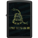 Zippo Dont Tread On Me Lighter - Matte Black Finish Boxed For Collectors And Outdoor Fans by Zippo