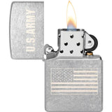 Zippo US Army Lighter Street Chrome Boxed Collector Edition - Officially Licensed by Zippo