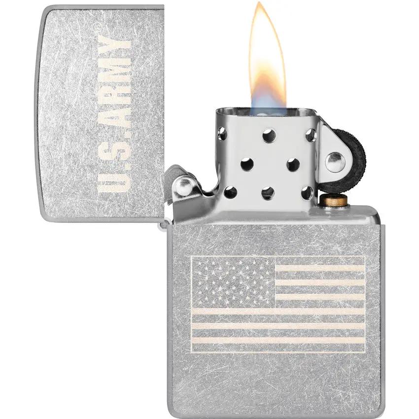 Zippo US Army Lighter Street Chrome Boxed Collector Edition - Officially Licensed by Zippo