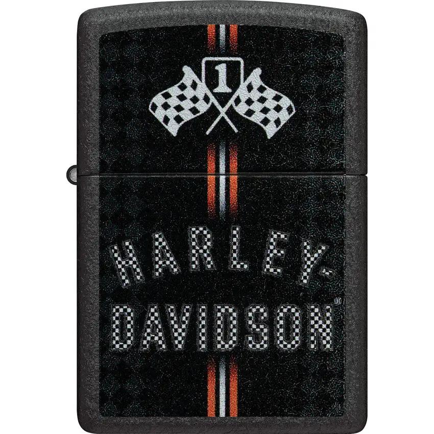 Harley Davidson Zippo Race Lighter 48558 - Black Matte Licensed Collector For Harley Fans by Zippo