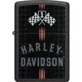 Harley Davidson Zippo Race Lighter 48558 - Black Matte Licensed Collector For Harley Fans by Zippo