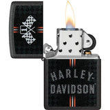 Harley Davidson Zippo Race Lighter 48558 - Black Matte Licensed Collector For Harley Fans by Zippo