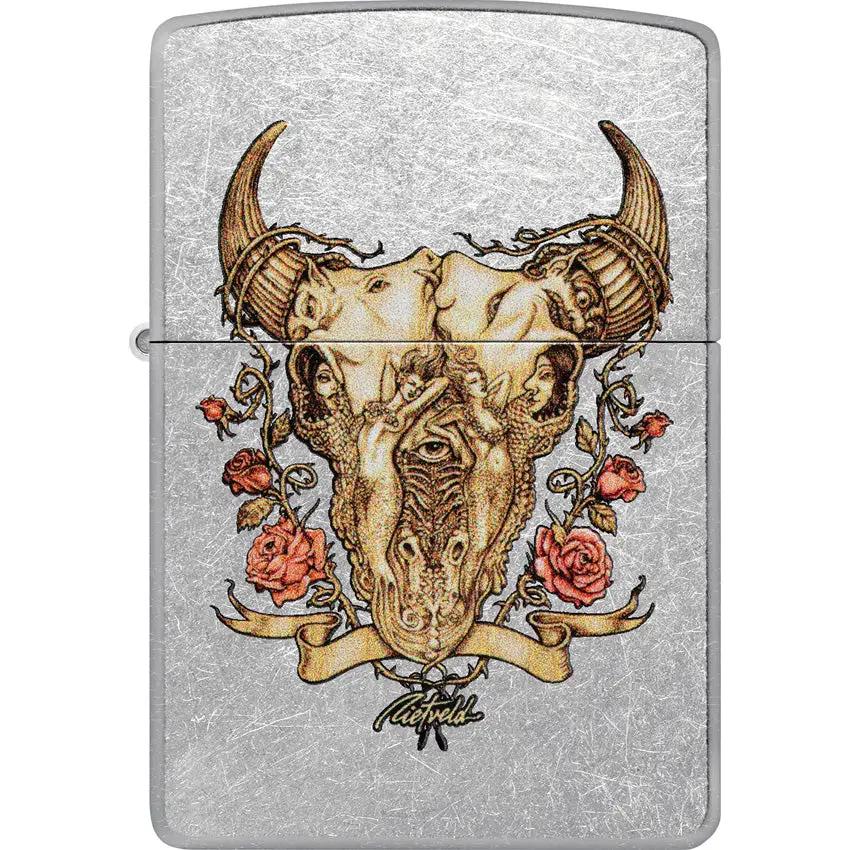 Zippo Rick Rietveld Lighter Street Chrome - Gift Ready Collectible For Fans And Gift Buyers by Zippo