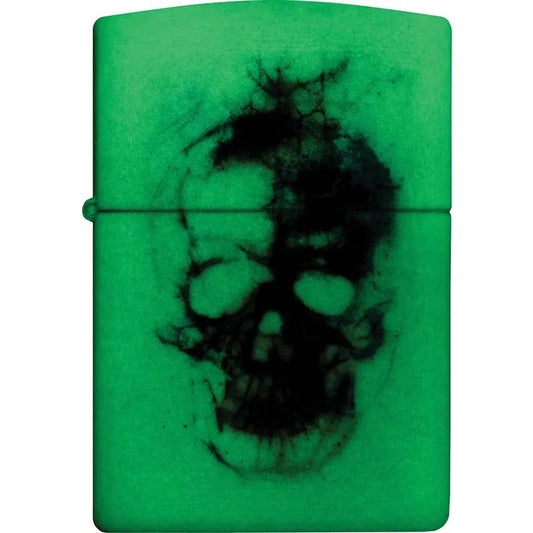 Zippo Skull Print Design Lighter 48563 Cream Matte Finish Boxed Premium Gift For Collectors - Iconic Skull Artwork by Zippo