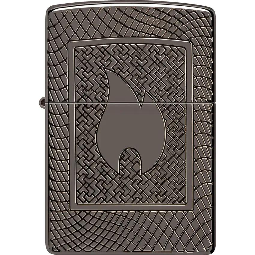 Zippo Pattern Design Lighter 48569 - Black Ice Finish Gift Ready Boxed For Collectors by Zippo