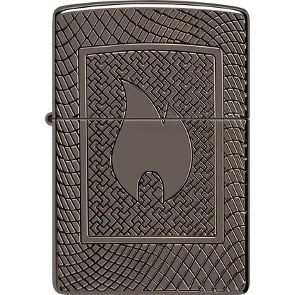 Zippo Pattern Design Lighter 48569 - Black Ice Finish Gift Ready Boxed For Collectors by Zippo