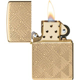 Zippo Pattern Design Lighter - Gold Tone Finish Boxed Gift For Collectors Perfect Gift Idea by Zippo