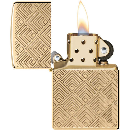 Zippo Pattern Design Lighter - Gold Tone Finish Boxed Gift For Collectors Perfect Gift Idea by Zippo