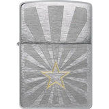 Zippo Star Design Lighter Model 48657 - Brushed Chrome Finish With Iconic Star Motif For Collectors by Zippo