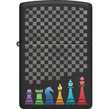 Zippo Chess Pieces Lighter 48662 - Black Matte Finish Gift Boxed For Chess Lovers And Collectors by Zippo