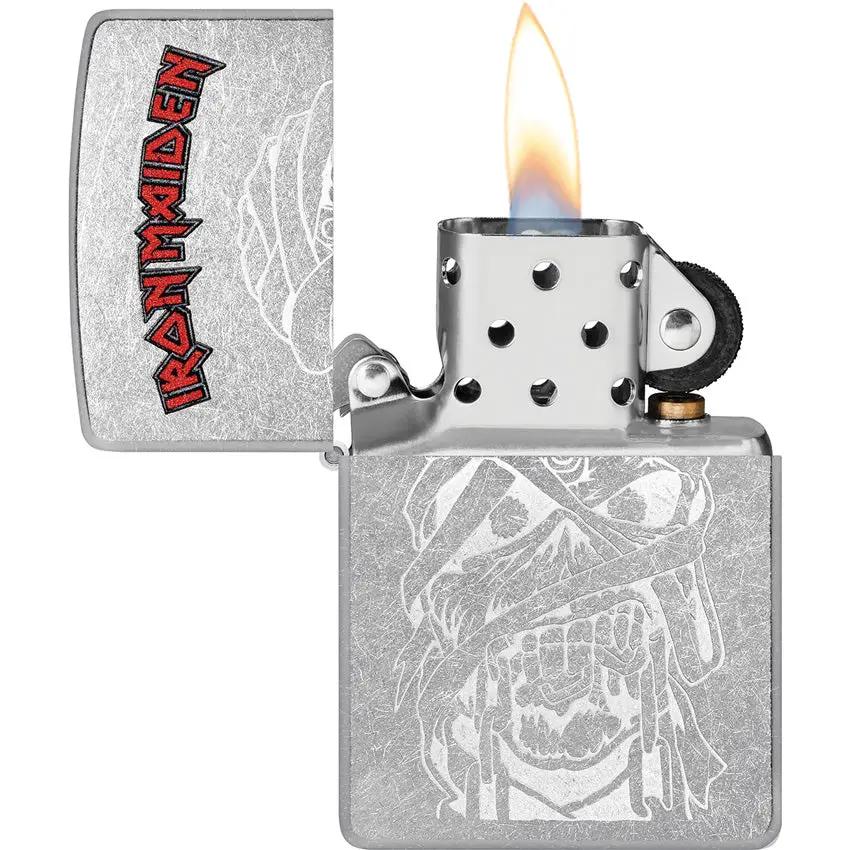 Zippo Iron Maiden Lighter 48667 Street Chrome Official Licensed Collectible - Gift Boxed Edition For Metal Fans by Zippo