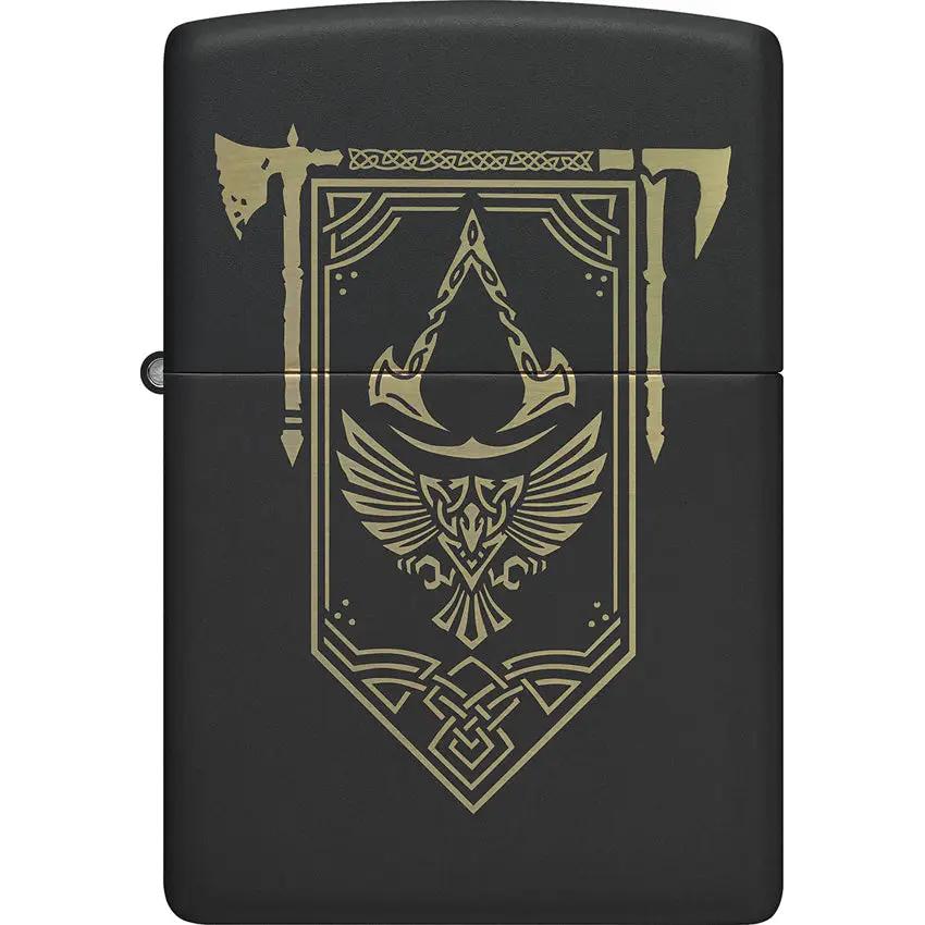 Zippo Assassin's Creed Lighter Black Matte 2.25in Officially Licensed Collectible for Gamers - Display Ready by Zippo