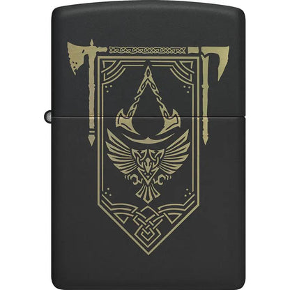Zippo Assassin's Creed Lighter Black Matte 2.25in Officially Licensed Collectible for Gamers - Display Ready by Zippo