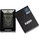 Zippo Assassin's Creed Lighter Black Matte 2.25in Officially Licensed Collectible for Gamers - Display Ready by Zippo