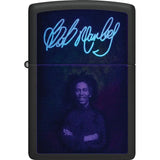 Zippo Bob Marley Lighter - UV Reactive Design In Black Matte Finish For Reggae Fans by Zippo