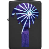 Zippo Mountain Waterfall Lighter Black Matte Finish - Premium Windproof Boxed Gift Ready by Zippo