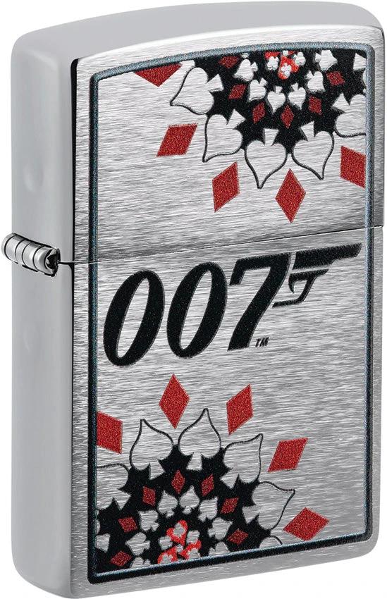 Zippo James Bond Lighter Brushed Chrome Finish Collector Item For Bond Fans Iconic Gift For Collectors by Zippo