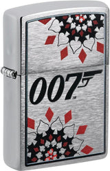 Zippo James Bond Lighter Brushed Chrome Finish Collector Item For Bond Fans Iconic Gift For Collectors by Zippo