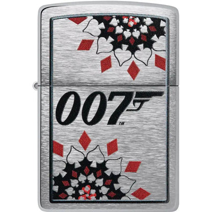 Zippo James Bond Lighter Brushed Chrome Finish Officially Licensed Collector Item for Bond Fans by Zippo