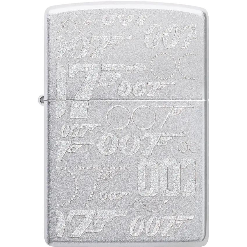 Zippo James Bond Lighter 48735 Satin Chrome - Officially Licensed Collectible For 007 Fans by Zippo