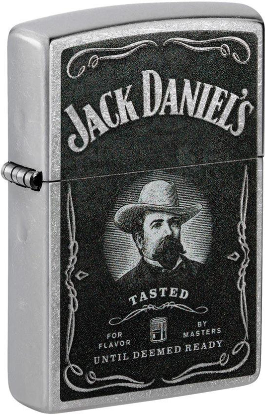 Zippo Jack Daniels Lighter Street Chrome Finish Licensed Collectors Gift For Jack Daniels Fans by Zippo