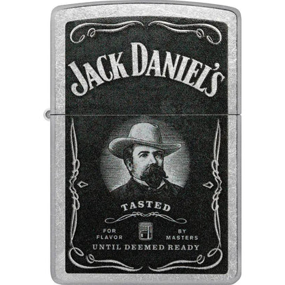 Zippo Jack Daniels Lighter - Street Chrome Finish Licensed Collectors Gift For Jack Daniels Fans by Zippo