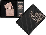 Zippo Script Collectible Lighter - Rose Gold Armor Finish Premium Gift Boxed For Collectors by Zippo